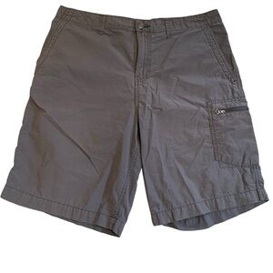 George Men's Grey Cargo Shorts Zipper Pocket Size 32 Cotton Blend